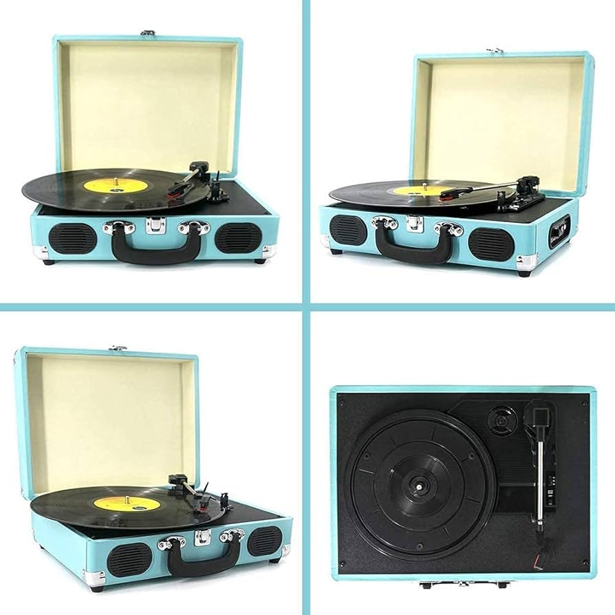 ポータブル レコード プレーヤー  スピーカー  ターンテーブル Amazon.co.jp: レコードプレーヤー、VINYL MUSIC ON ビニール